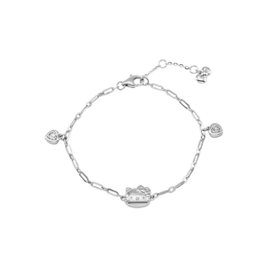 Lắc tay Bạc đính đá PNJ ❤️ HELLO KITTY XM00W000025