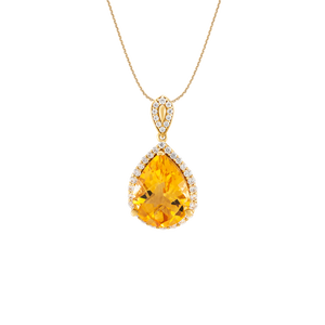 Mặt dây chuyền Vàng 18K đính đá Citrine PNJ CTXMY000286