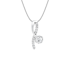 Mặt dây chuyền Kim cương Vàng trắng 14K PNJ DDDDW000636