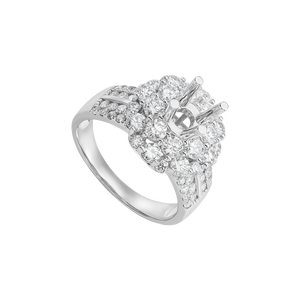 Vỏ nhẫn Kim cương Vàng trắng 18K PNJ 00DDW001063