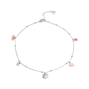 Lắc chân Bạc đính đá PNJ ❤️ HELLO KITTY ZT00H000002