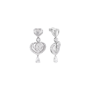 Bông tai Kim cương Vàng Trắng 14K PNJ Trầu Cau DDDDW004321