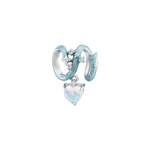 Hạt Charm Bạc đính đá PNJSilver hình trái tim NHXMW060005