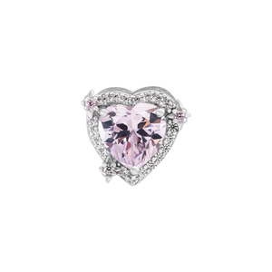 Hạt Charm Bạc đính đá PNJSilver hình trái tim XMXMW060428