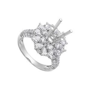 Vỏ nhẫn Kim cương Vàng trắng 18K PNJ 00DDW003326