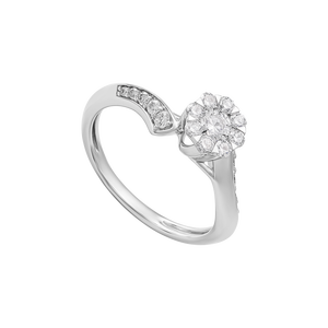 Nhẫn Kim cương Vàng trắng 14K PNJ My First Diamond DDDDW013460