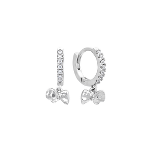 Bông tai Bạc đính đá PNJSilver hình chiếc nơ XMXMW060232