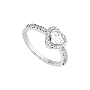 Nhẫn Bạc đính đá PNJSilver hình trái tim XMXMW060206