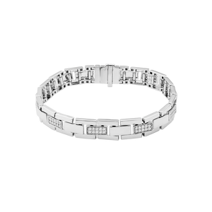 Lắc tay nam Kim cương Vàng trắng 14K PNJ DD00W000552