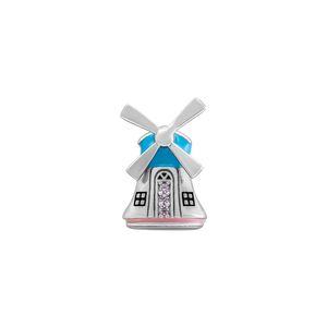 Hạt Charm Bạc đính đá PNJSilver hình cối xay gió ZTZTW060030