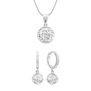 Bộ trang sức Vàng trắng Ý 18K PNJ 00105-00136