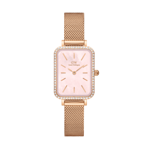 Đồng hồ Daniel Wellington Quadro Lumine Bezel Nữ DW00100669 Dây Kim Loại 26 mm