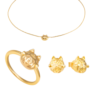 Bộ trang sức Vàng 10K PNJ Kim Bảo Như Ý 03166-03511