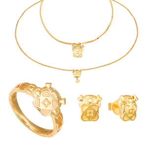 Bộ trang sức Vàng 14K PNJ Kim Bảo Như Ý 03224-03573