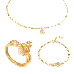 Bộ trang sức Vàng 14K đính đá ECZ PNJ Kim Bảo Như Ý 01109-05079