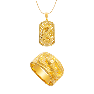 Bộ trang sức nam Vàng 24K MANCODE by PNJ Vương Xà Trấn Bảo 03552-01685