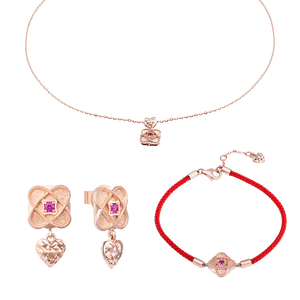 Bộ trang sức Vàng 14K đính đá Sapphire PNJ 00004-00002