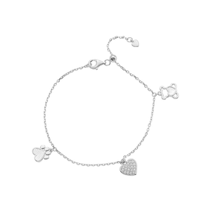 Lắc tay Bạc đính đá PNJSilver hình chú gấu XMXMW060248