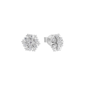 Bông tai bạc đính đá PNJSilver hình hoa tuyết XMXMW060250