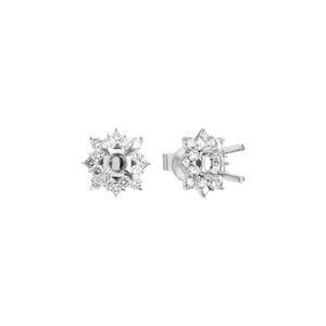 Vỏ bông tai Kim cương Vàng trắng 18K PNJ 00DDW001576