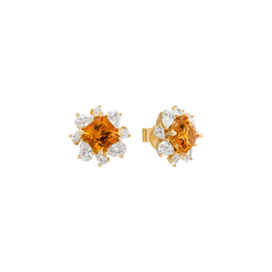 Bông tai Vàng 18K đính đá Citrine PNJ CTXMY000204