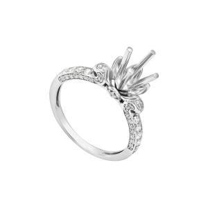 Vỏ nhẫn Kim cương Vàng trắng 18K PNJ 00DDW007222