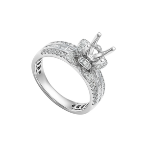 Vỏ nhẫn Kim cương Vàng trắng 18K PNJ 00DDW007224