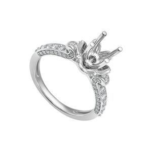 Vỏ nhẫn Kim cương Vàng trắng 18K PNJ 00DDW007288