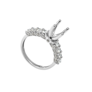 Vỏ nhẫn Kim cương Vàng trắng 18K PNJ 00DDW007296