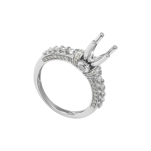 Vỏ nhẫn Kim cương Vàng trắng 18K PNJ 00DDW007313