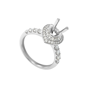 Vỏ nhẫn Kim cương Vàng trắng 18K PNJ 00DDW007314