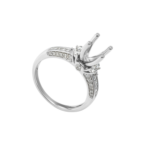 Vỏ nhẫn Kim cương Vàng trắng 18K PNJ 00DDW007324