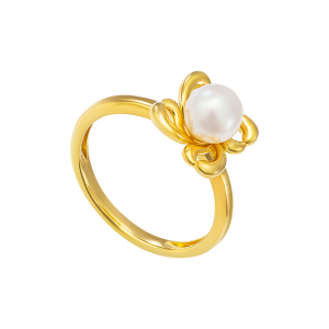 Nhẫn Vàng 10K đính Ngọc trai Freshwater PNJ PF00Y000064