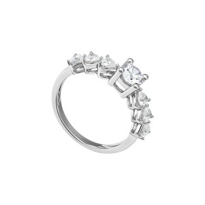 Nhẫn Vàng trắng 14K đính đá ECZ PNJ XMXMW005643