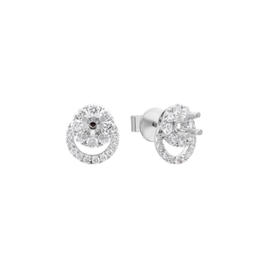 Vỏ bông tai Kim cương Vàng trắng 18K PNJ 00DDW061487