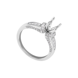 Vỏ nhẫn Kim cương Vàng trắng 18K PNJ 00DDW063764