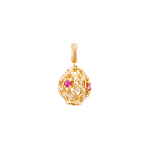 Hạt charm Vàng 18K đính đá Ruby PNJ Báu vật phu thê RBXMY000001