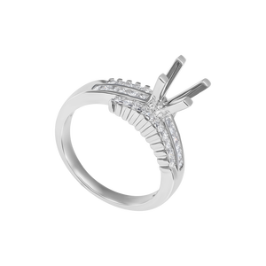 Vỏ nhẫn Kim cương Vàng trắng 18K PNJ 00DDW006450