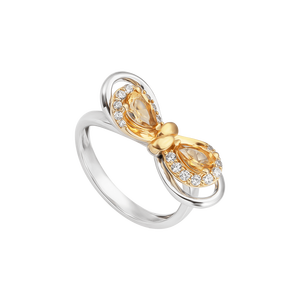 Nhẫn Vàng 18K đính đá Citrine PNJ Family Infinity CTXMC000036