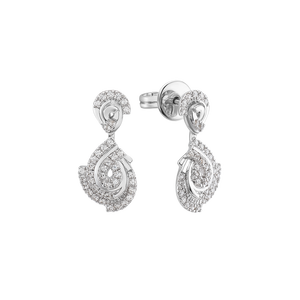 Bông tai Vàng trắng 10K đính đá ECZ PNJ XM00W060132