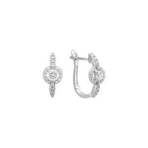 Bông tai Vàng trắng 10K đính đá ECZ PNJ XMXMW060856