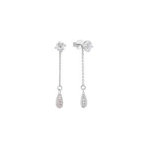 Bông tai Vàng Bông tai Vàng trắng 10K đính đá ECZ PNJ XMXMW06087110K Đính đá ECZ PNJ XMXMW060871