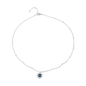 Dây cổ Vàng trắng 14K đính đá Topaz PNJ TPXMW000069