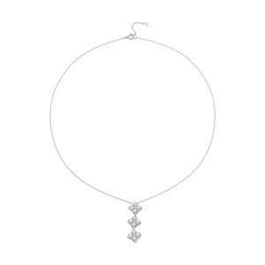 Dây cổ Vàng trắng 10K đính đá ECZ PNJ XMXMW060307