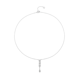 Dây cổ Vàng trắng 10K đính đá ECZ PNJ XMXMW060315