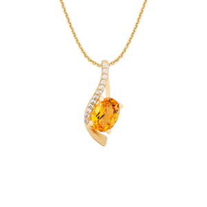 Mặt dây chuyền Vàng 18K đính đá Citrine PNJ CTXMY000321