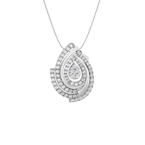 Mặt dây chuyền Vàng trắng 10K đính đá ECZ PNJ XMXMW060827