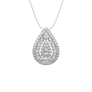 Mặt dây chuyền Vàng trắng 10K đính đá ECZ PNJ XMXMW060828