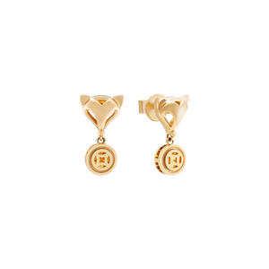 Bông tai Vàng 18K PNJ hình hồ ly Kim tiền 0000Y060699