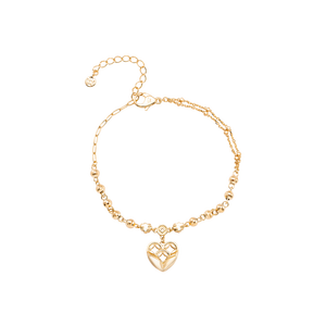 Lắc tay Vàng 18K PNJ hình trái tim Kim tiền 0000Y060865